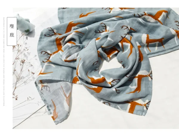 New Cotton Baby Blankets Newborn Soft Cotton Baby Blanket Muslin Swaddle Wrap Feeding Burp Cloth Towel Scarf Baby Stuff 58x58cm - Image 4