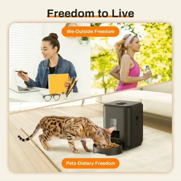 Smart 2L Pet Feeder Automatic Cat Feeder Dog Slow Food Machine with Timed Quantitative WIFI APP Pet Food Dispenser Cat Dog Bowl - Image 4