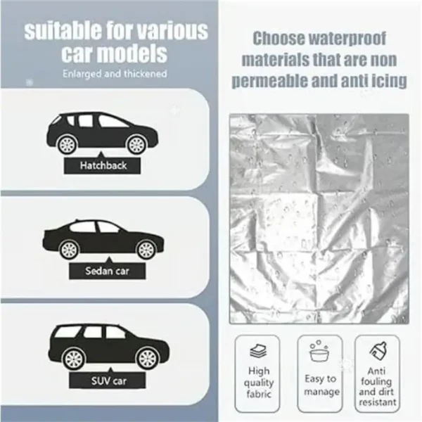 Car Windshield Protector Car Exterior Protection Prevent Snow Ice Sun Shade Dust Frost Freezing Snow Windshield Cover Car Cover - Image 3