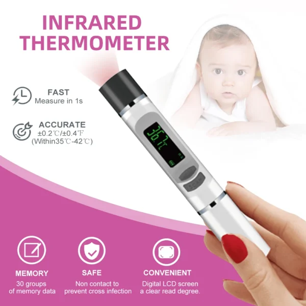 Mini Portable Non-Contact Infrared Thermometer 1S Quick Measurement Body / Room / Objects' Surface 3 Temperature Modes Home - Image 3
