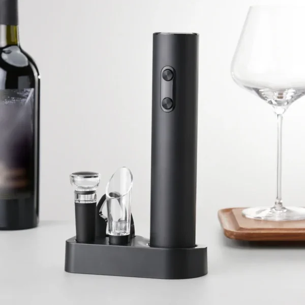 Electric Wine Bottle Opener Set Automatic Corkscrew with Aerator Pourer and Foil Cutter for Kitchen Bar Party Gifts Battery - Image 3