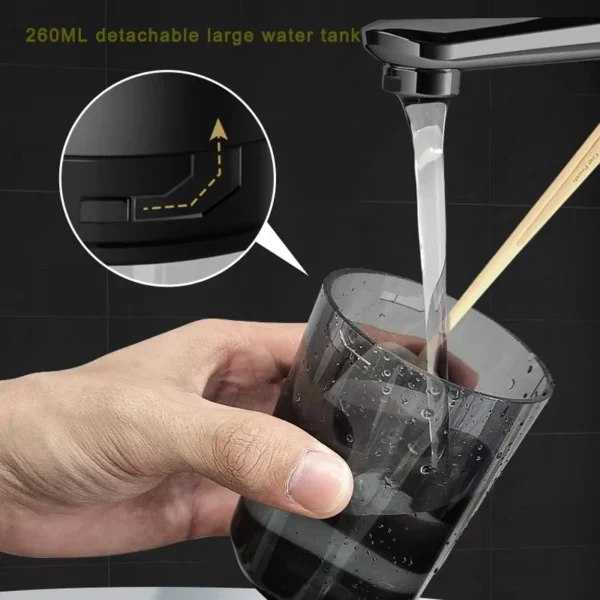 Oral Irrigator Portable Dental Water Flosser USB Rechargeable Water Jet Floss Tooth Pick Jet Tip Modes Waterproof - Image 5