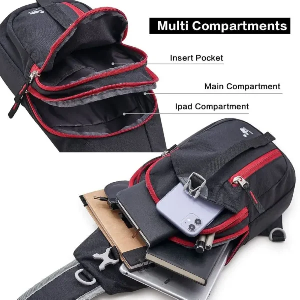 OIWAS Casual Crossbody Chest Bag Sling Shoulder Men's Bag One Strap Lightweight Male Bags Pouch DayPack for Men Travel Sport - Image 5