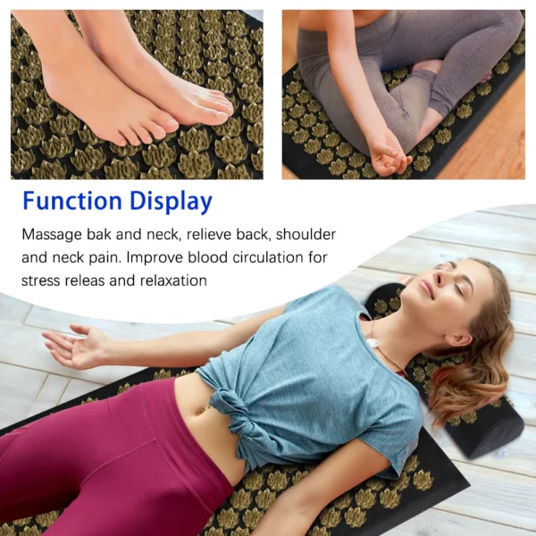 Acupressure Yoga Mat Kuznetsov's Applicator Cushion Sensi Massage Body Needles With Spikes Pillow Foot Massager Fitness Pilates - Image 6
