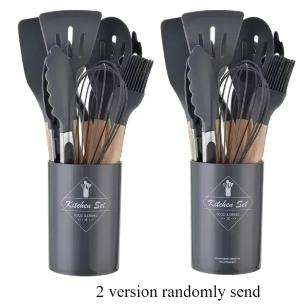 12PCS Food Grade Silicone Kitchen Cookware Utensils Turner Spatula Measuring Spoon Practical Cooking Tool Kitchenware Set - Image 5