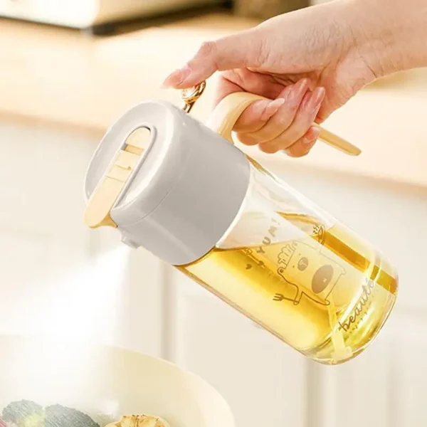 2 in1 Oil Spray Bottle Plastic Kitchen Barbecue Cooking Olive Oil Dispenser Oil Jar Baking Vinegar Soy Sauce Spray Container