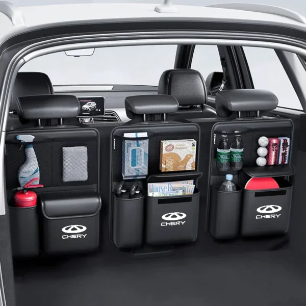 1PCS Car Trunk Storage Bag for Chery Omoda 3 Tiggo 3X 5X 3 5 7 plus 8 Pro 9 T26 X1 Seat Back Hanging Organizer for SUV Truck MPV - Image 2