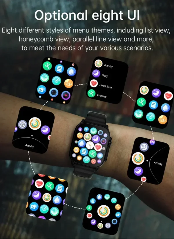 New Watch T800 U2 Smart Watch 49mm 2024 New NFC Men Women GPS Track Bluetooth Call BT Music Games Wireless Charging Smartwatch - Image 2