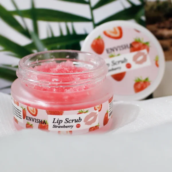 ENVISHA Strawberry Lip Care Scrub Lip Balm Sugar Cream Exfoliating Moisturizing Nourish Repair Cleft Fine Lines Smooth Skin Care - Image 5
