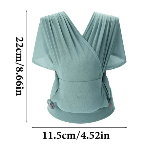 Newborn Baby Carrier Wrap Stretchy Adjustable 0-24 Month Front Facing Portable &Foldable Infant Carrier Belt Baby Swaddle Strap - Image 4