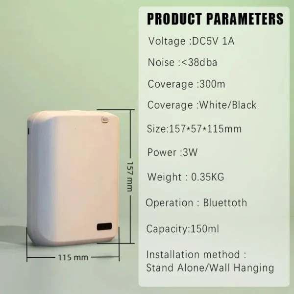 Electric Diffuser Fragrance Device Bluetooth Controlled Essential Oil Diffuser For Home 150ml Capacity Home Aromatherapy Machine - Image 6
