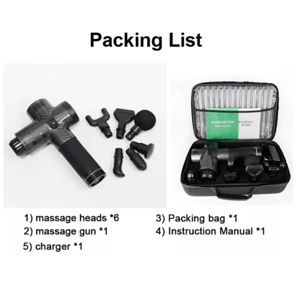Fascial Massage Gun Electric Percussion Pistol Massager Body Neck Back Deep Tissue Muscle Relaxation Pain Relief Fitness - Image 6