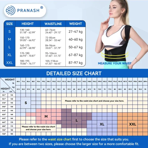 Adjustable Back Posture Corrector Belt Women Men Prevent Slouching Relieve Pain Posture Corrector - Image 4