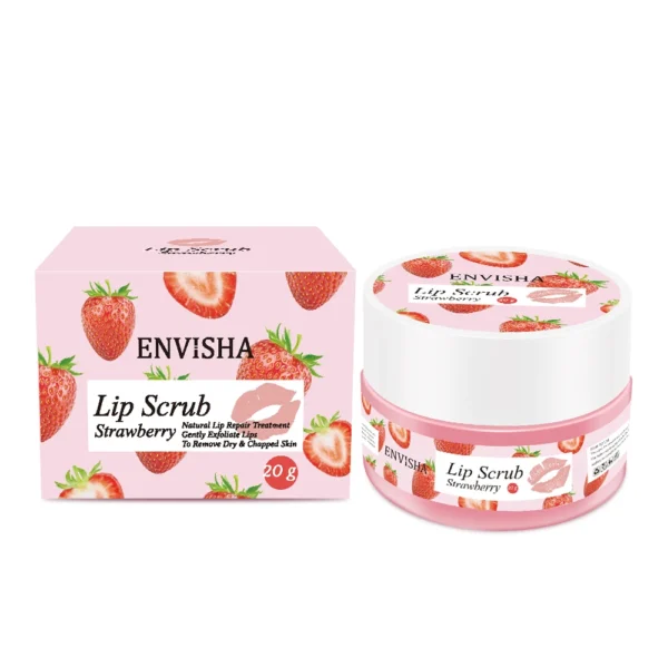 ENVISHA Strawberry Lip Care Scrub Lip Balm Sugar Cream Exfoliating Moisturizing Nourish Repair Cleft Fine Lines Smooth Skin Care - Image 6