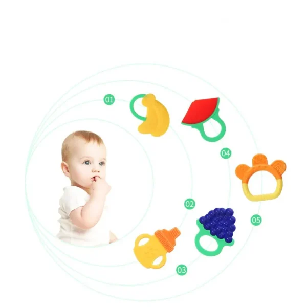 3PCS Baby Teething Toys for Newborn Infants Safe Infant and Toddler Silicone Teethers Soothe Babies Gums, Perfect Baby Gift - Image 4