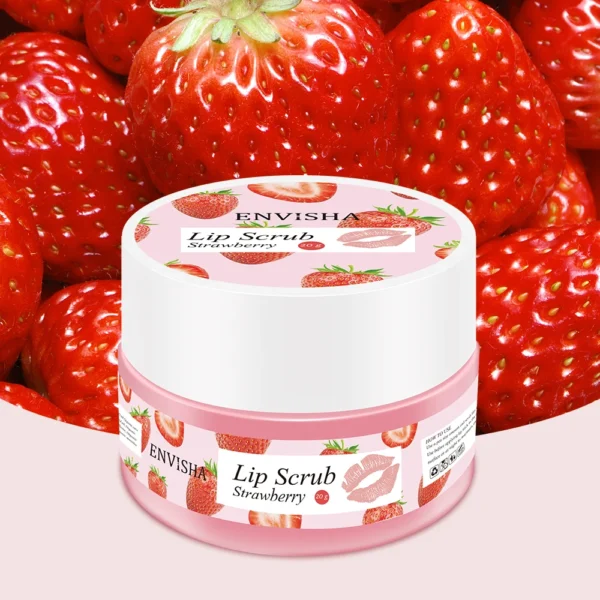 ENVISHA Strawberry Lip Care Scrub Lip Balm Sugar Cream Exfoliating Moisturizing Nourish Repair Cleft Fine Lines Smooth Skin Care - Image 4