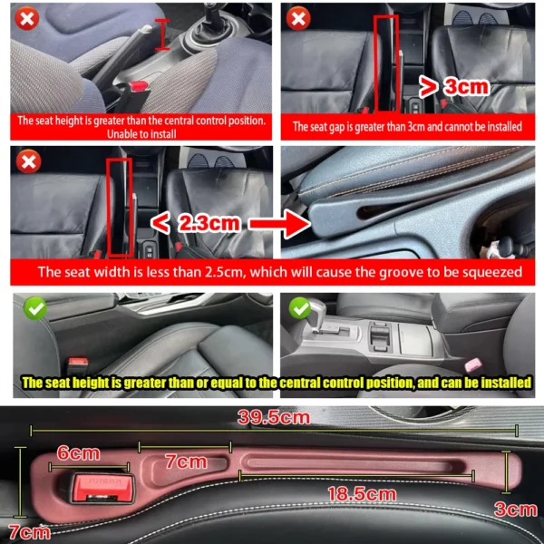 Car Seat Gap Filler Side Seam Plug Strip Leak-proof Filling Strip For All Car Model Wallet Phone Holder Car Accessories - Image 2