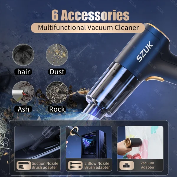 Mini Car Vacuum Cleaner Portable Wireless Handheld Cleaner for Home Appliance Poweful Cleaning Machine Car Cleaner for Keyboard - Image 5