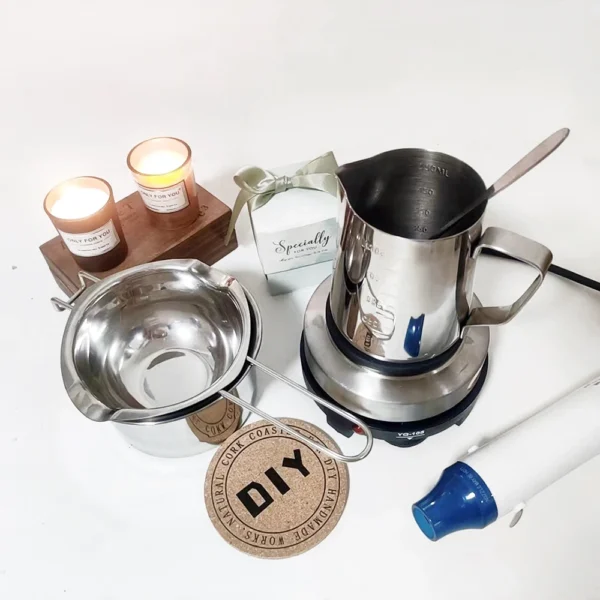 DIY Handmade Candle Craft Tools Kit with Wax Melting Hot Plate, Wax Melting Pot, Candle Making Supplies Accessories - Image 3