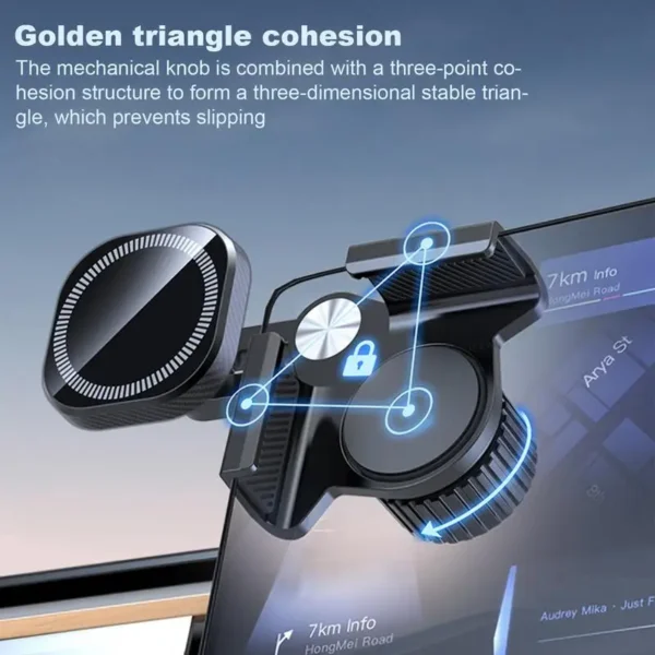 For Tesla For Model 3/Y Central control screen Magnetic Phone Holder 360 Degree Rotation Screen Phone Support for Tesla interior - Image 3