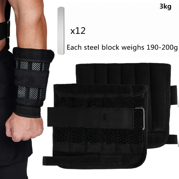 Adjustable Weight Vest, Ankle Weights With Weights, Wrist Weights, Gym Running Weights Strength Training Equipment Fitness Tools - Image 2