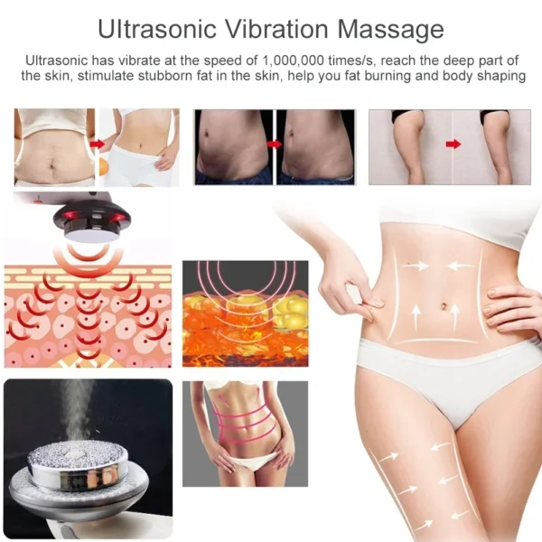 Ultrasound Cavitation EMS Body Slimming Massager Lipo Fat Burner Machine Galvanic Infrared Ultrasonic Weight Loss Beauty Health - Image 3