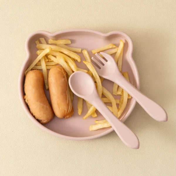 Wholesale Silicone Baby Feeding Set BPA Free Suction Dishes Plate Feeding Sucker Bowl Spoon Fork Children Tableware Baby Stuff - Image 5