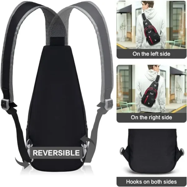 OIWAS Casual Crossbody Chest Bag Sling Shoulder Men's Bag One Strap Lightweight Male Bags Pouch DayPack for Men Travel Sport - Image 3