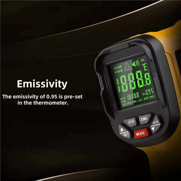 BSIDE Infrared Thermometer -50~530/1400C Professional Digital IR-LCD Temperature Meter Non-contact Laser Thermometers Pyrometer - Image 2