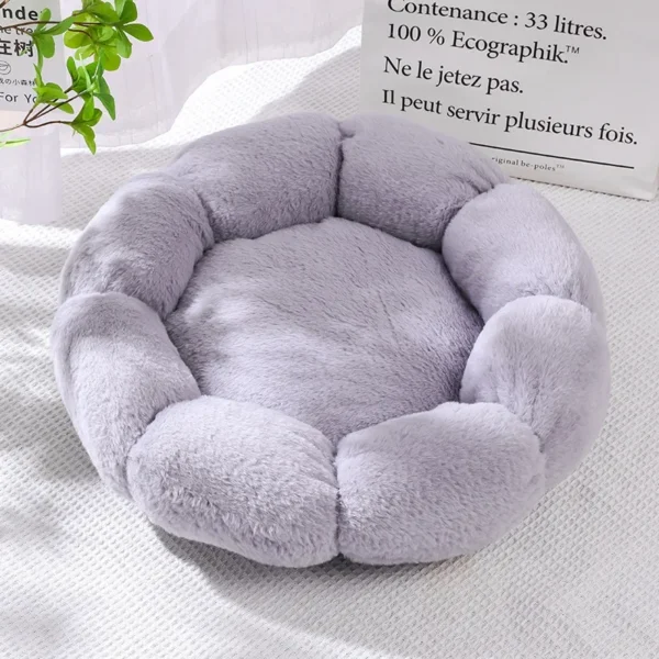 Flower Cat Nests Autumn and Winter Kennel Teddy Closed Cat Nests Winter Warm Pet Supplies - Image 6