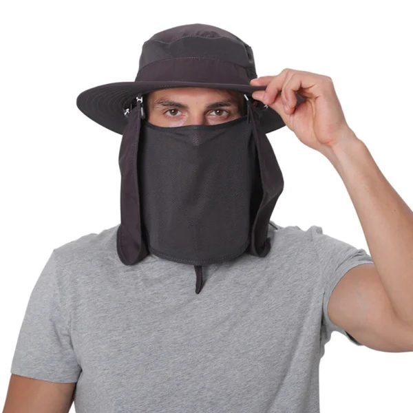 Fishing Flap Caps Men Women Sun Protection Summer Quick-drying Hat Outdoor Face Wide Brim Bucket Hat For Fishing Climbing - Image 3