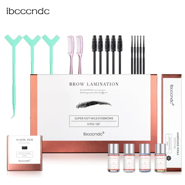 Pro Brow Lift Perming Eyebrow Lifting Brow Lamination Kit with Cling Film Nutrition Keratin Perming Lotion for Home Use - Image 2