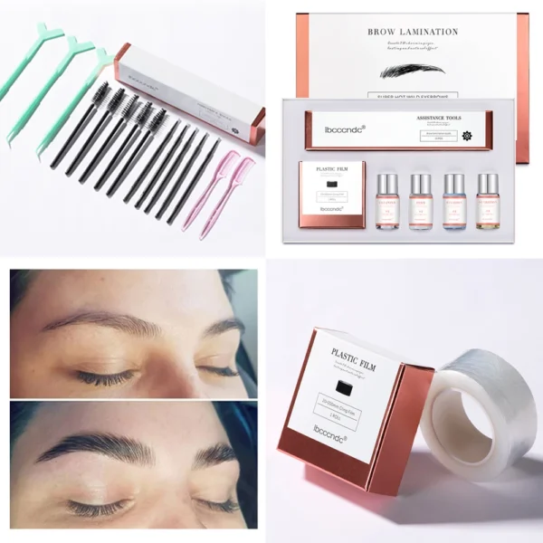 Pro Brow Lift Perming Eyebrow Lifting Brow Lamination Kit with Cling Film Nutrition Keratin Perming Lotion for Home Use - Image 4
