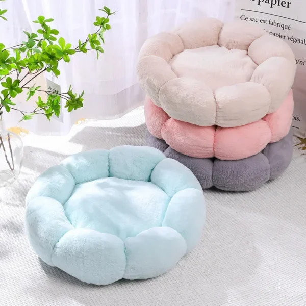 Flower Cat Nests Autumn and Winter Kennel Teddy Closed Cat Nests Winter Warm Pet Supplies