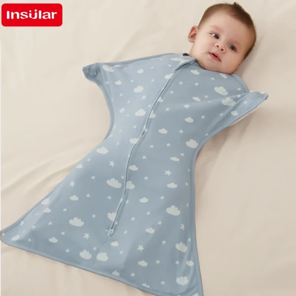 Baby Sleeping Bags Summer Thin Newborn Swaddle Blanket For 0-12Months Promote sleep Infant 100% Cotton Soft Newborn Blanket - Image 2