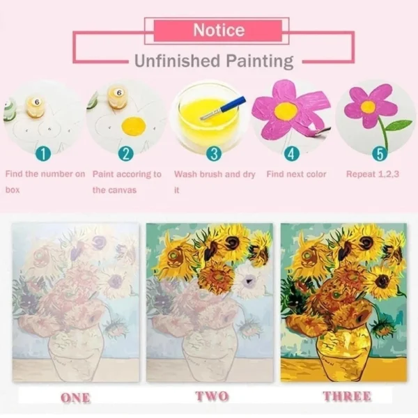AZQSD Oil Painting By Numbers Set Sea Landscape Framed Art Picture Drawing On Canvas 40X50cm Wave Handmade Home Decor Wall - Image 4