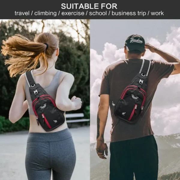 OIWAS Casual Crossbody Chest Bag Sling Shoulder Men's Bag One Strap Lightweight Male Bags Pouch DayPack for Men Travel Sport - Image 6