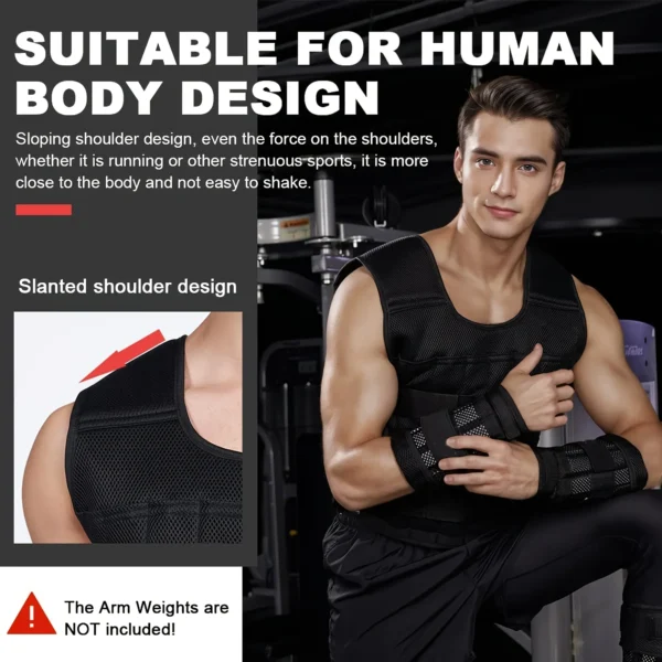 Adjustable Weight Vest, Ankle Weights With Weights, Wrist Weights, Gym Running Weights Strength Training Equipment Fitness Tools - Image 4