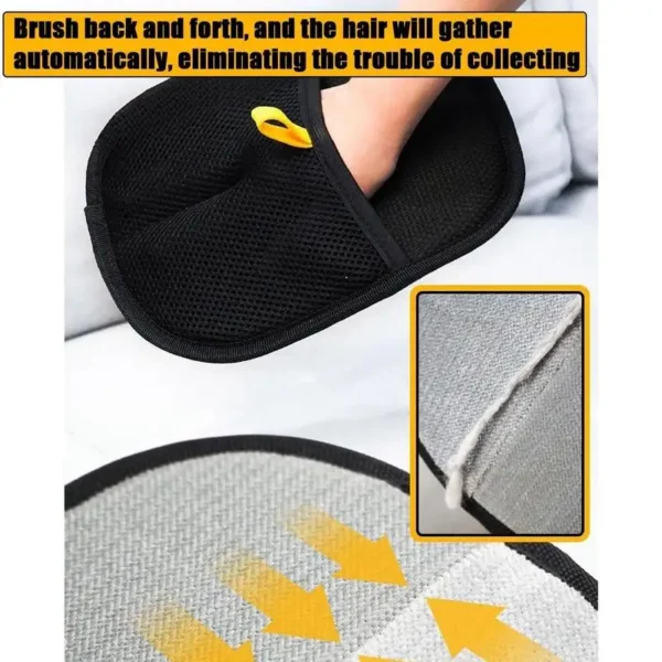 Pet Grooming Gloves Double Sided Pet Brush Gloves Static Dedusting Brush Pet Hair Remover Brush for Small Medium and Large Pets - Image 4