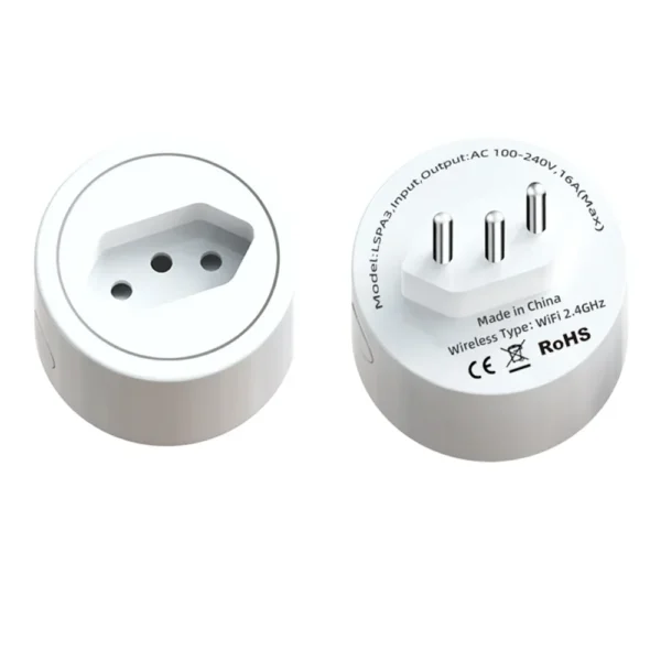 Shawader WIFi Tuya Smart Plug Brazil Power Socket 16A Outlet Surge Protector Energy Monitor Timer Voice Remote Alexa Google Home - Image 2