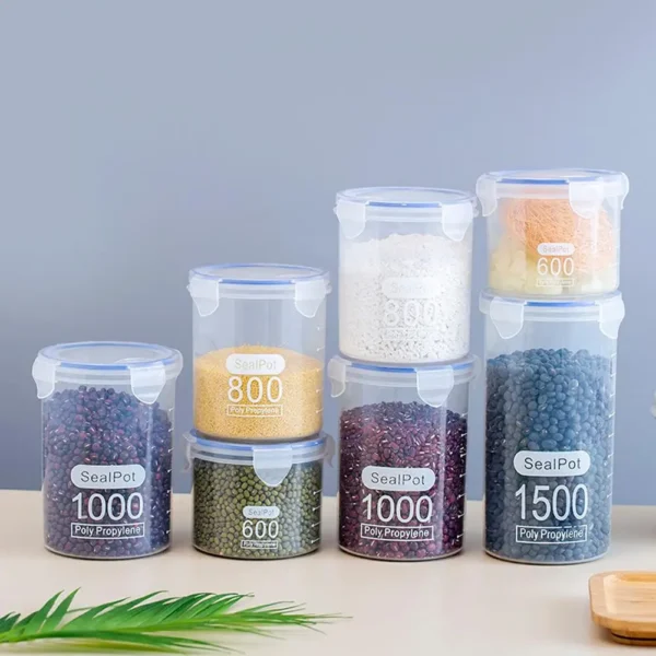 Food Storage Containers with Lids Stackable Treat Box Containers for Kitchen Pantry Organization Containers for Rice Dispenser