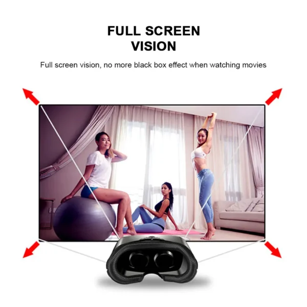 Virtual Reality 3D VR Headset Smart Glasses Helmet for Smartphones Cell Phone Mobile 7 Inches Lenses Binoculars with Controllers - Image 5