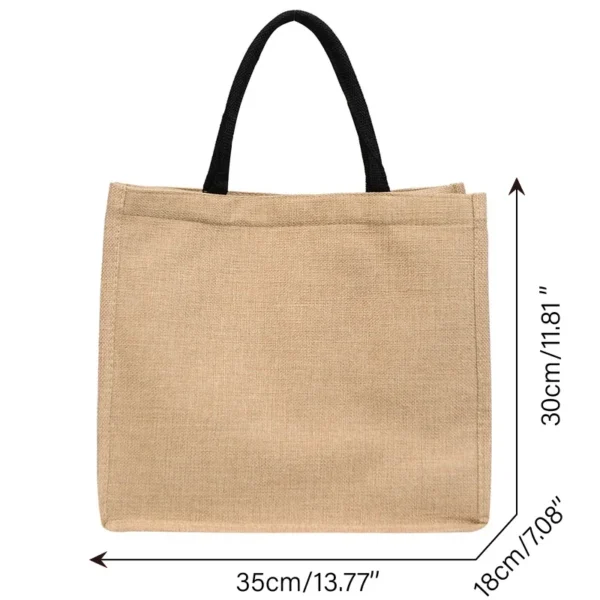 Vintage Women Shopping Bags Linen Tote Shopper Purses Large Summer Beach Handbags Portable Eco High Capacity Top Handle - Image 6